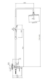Душевая стойка Splenka S06.24 хром
